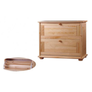 Szafka sosnowa na buty o wysokości 85 cm - 2 klapy bez szufladki